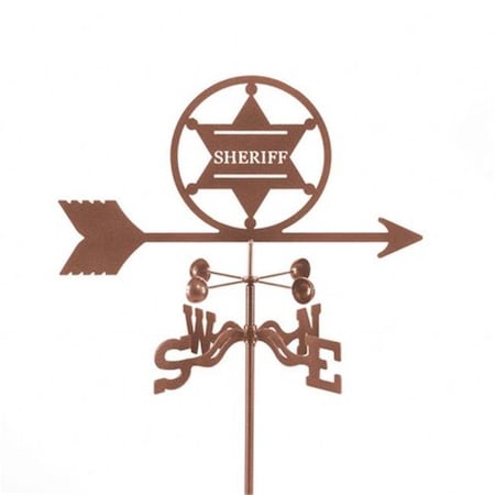 Ez Vane EZ Vane EZ1711-4S Sheriff 6 Point Badge Weathervane with Four Sided Mount EZ1711-4S